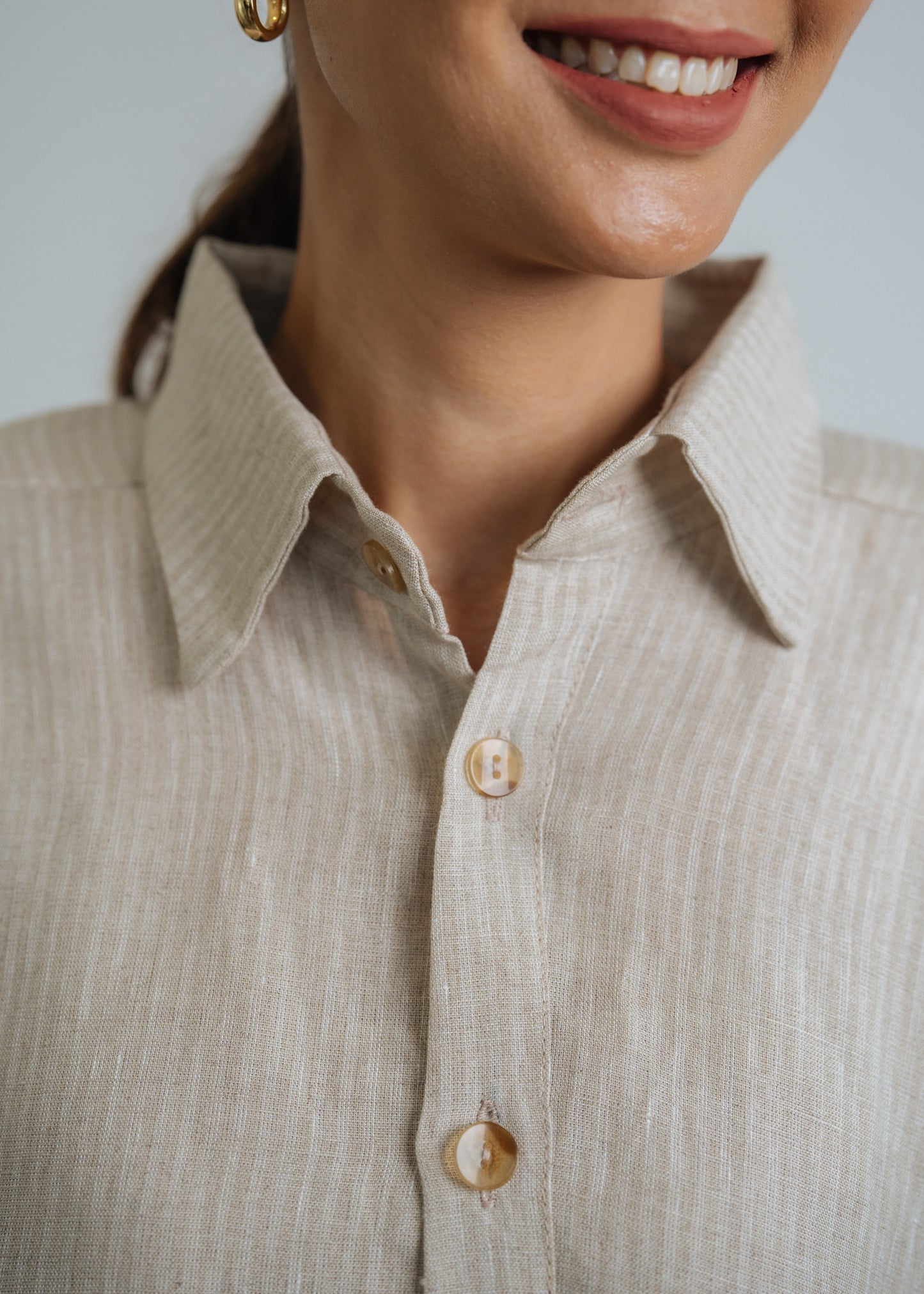 Go Getter Linen Shirt - Stripe Linen