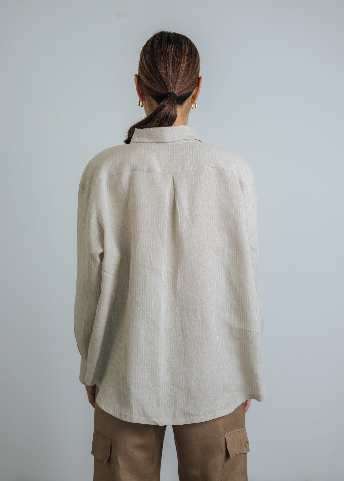 Go Getter Linen Shirt - Stripe Linen