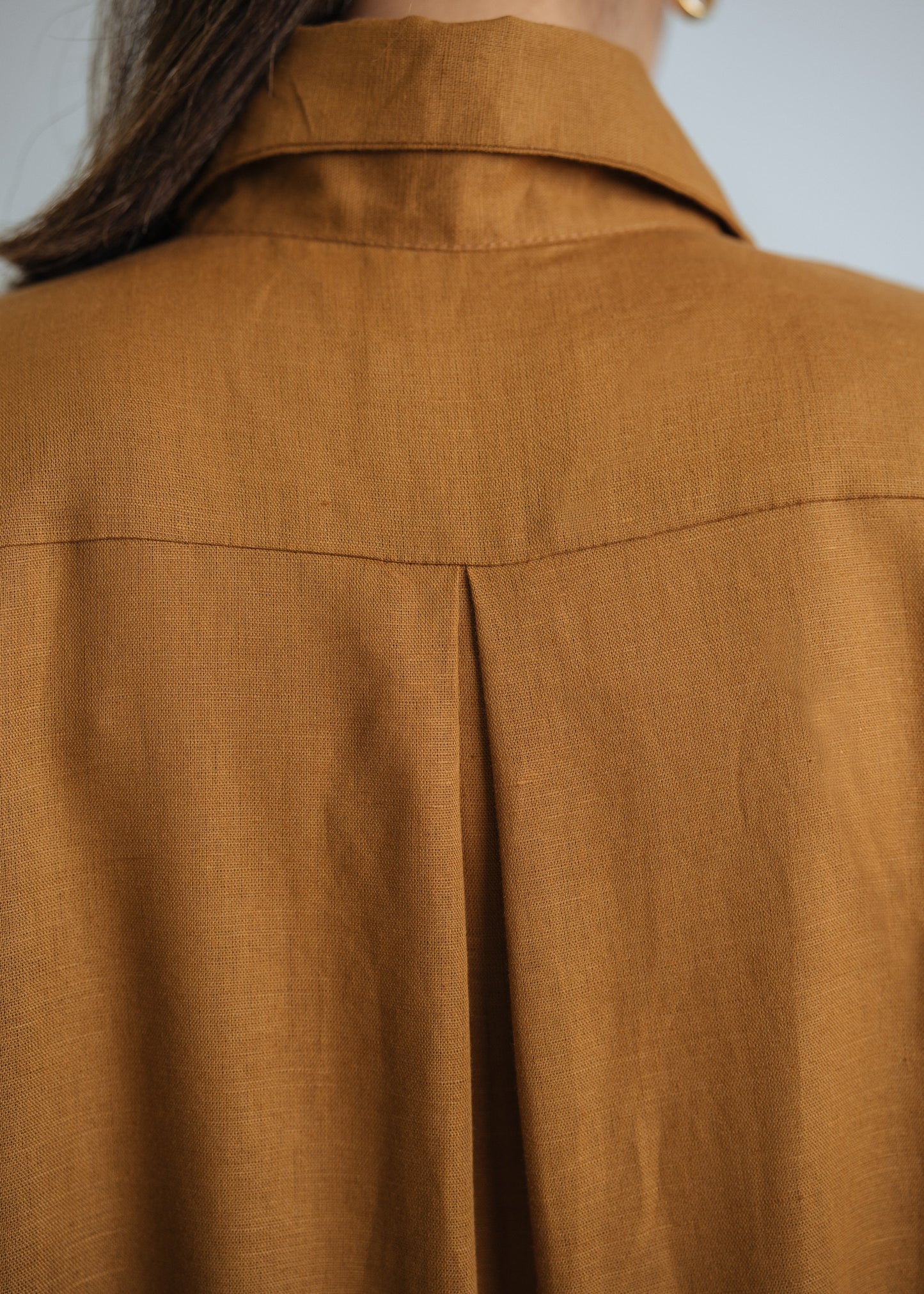 Go Getter Linen Shirt - Mustard