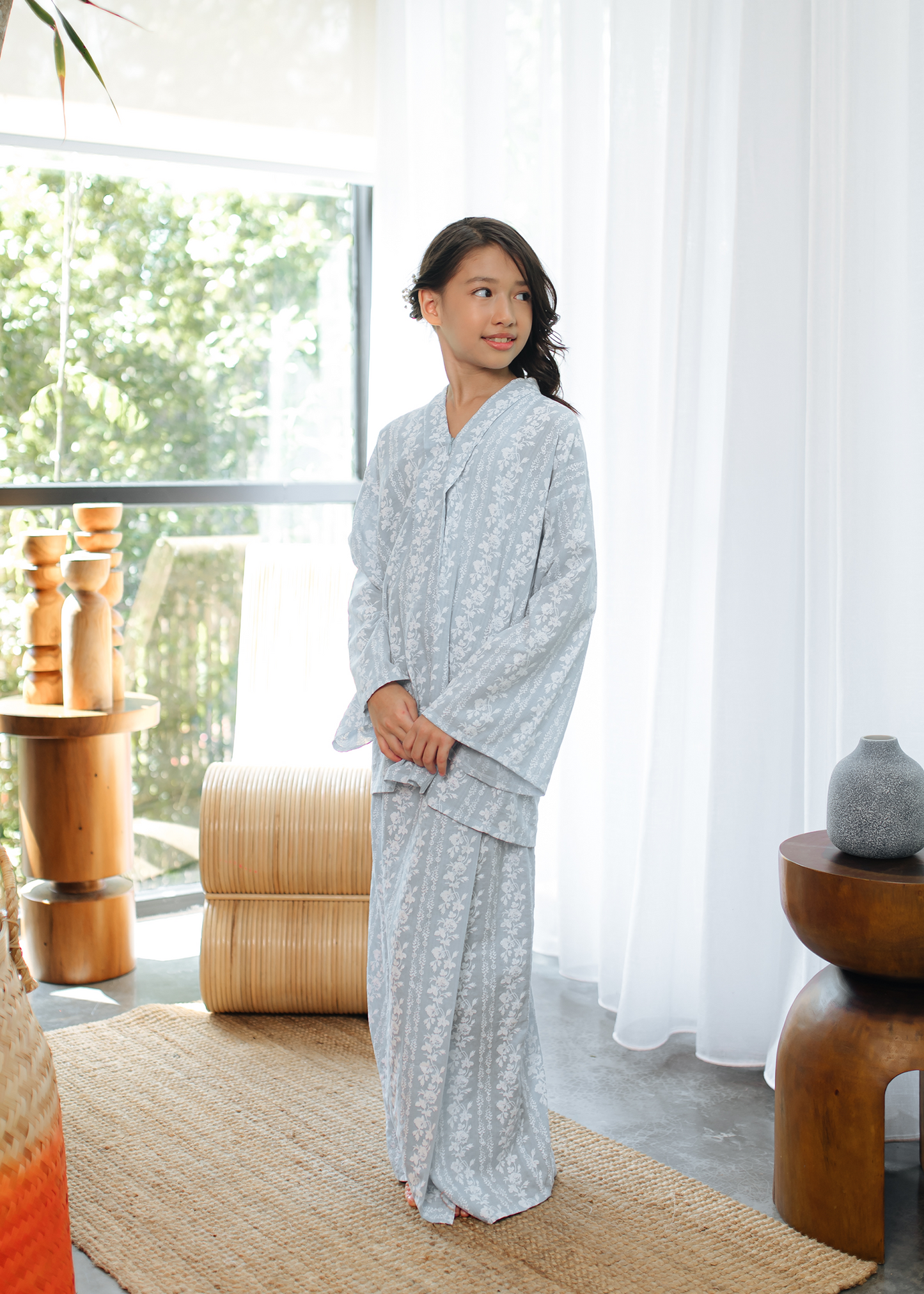 Kaseh Girls Kebarung - Soft Blue