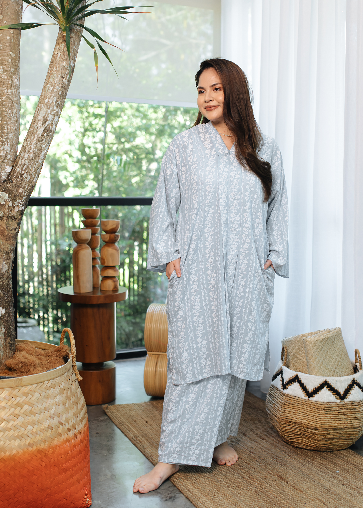Kaseh Women Kebarung - Soft Blue