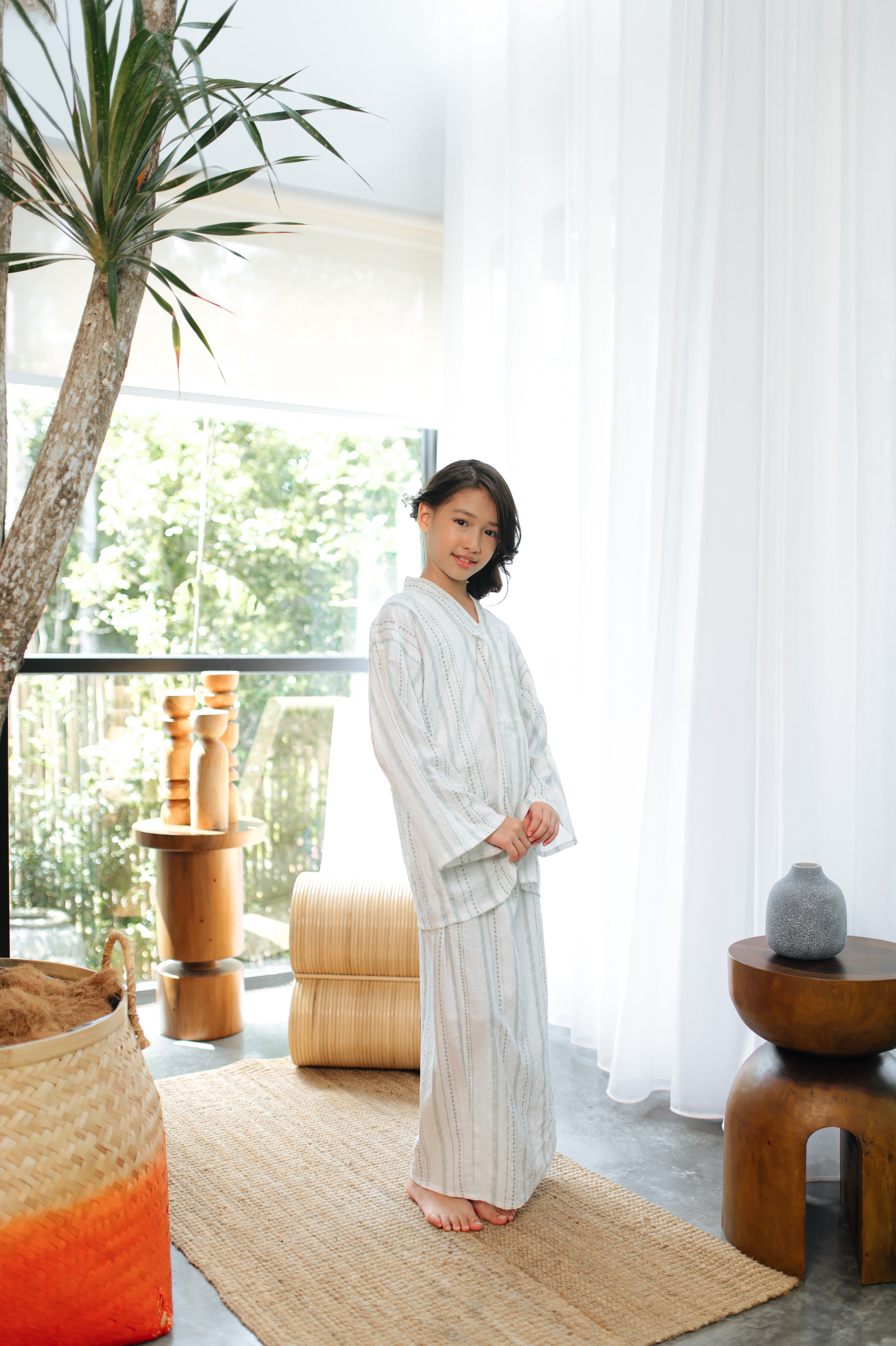 Kaseh Girls Kebarung - Sage White