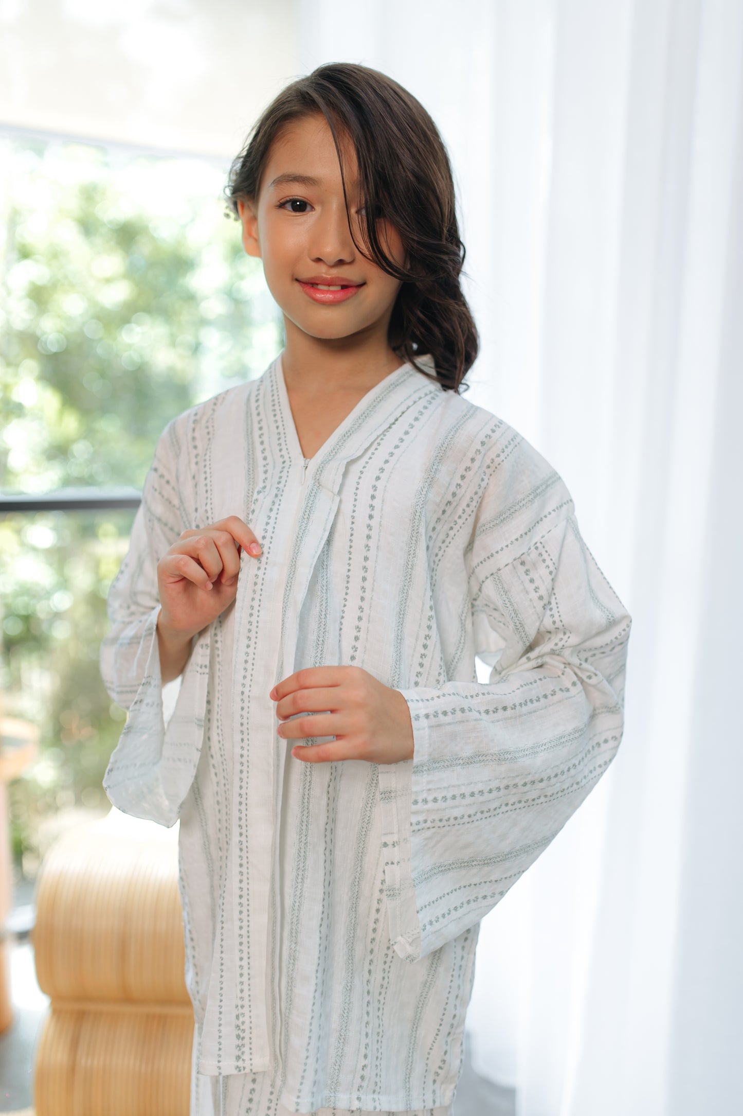 Kaseh Girls Kebarung - Sage White