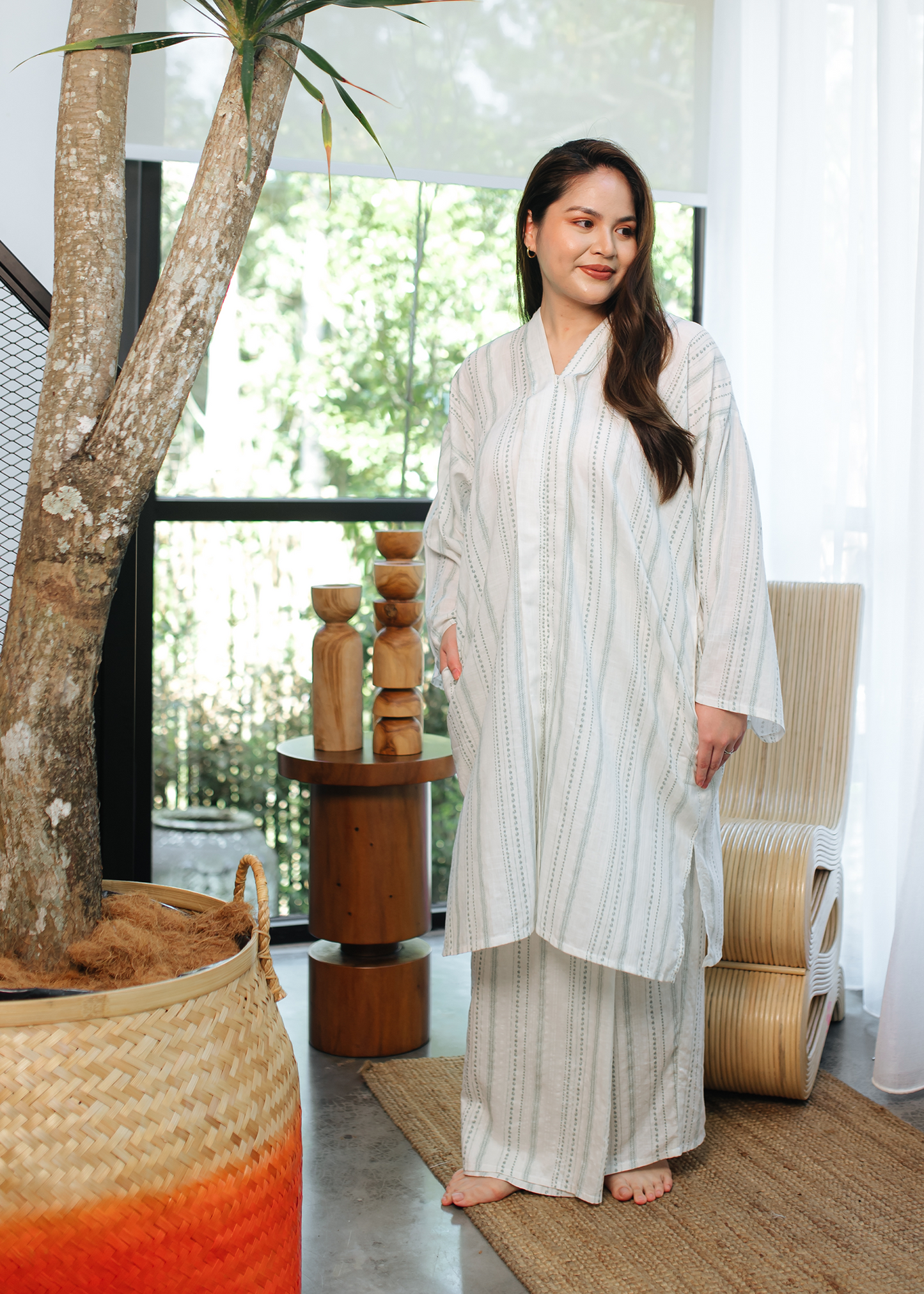 Kaseh Women Kebarung - Sage White