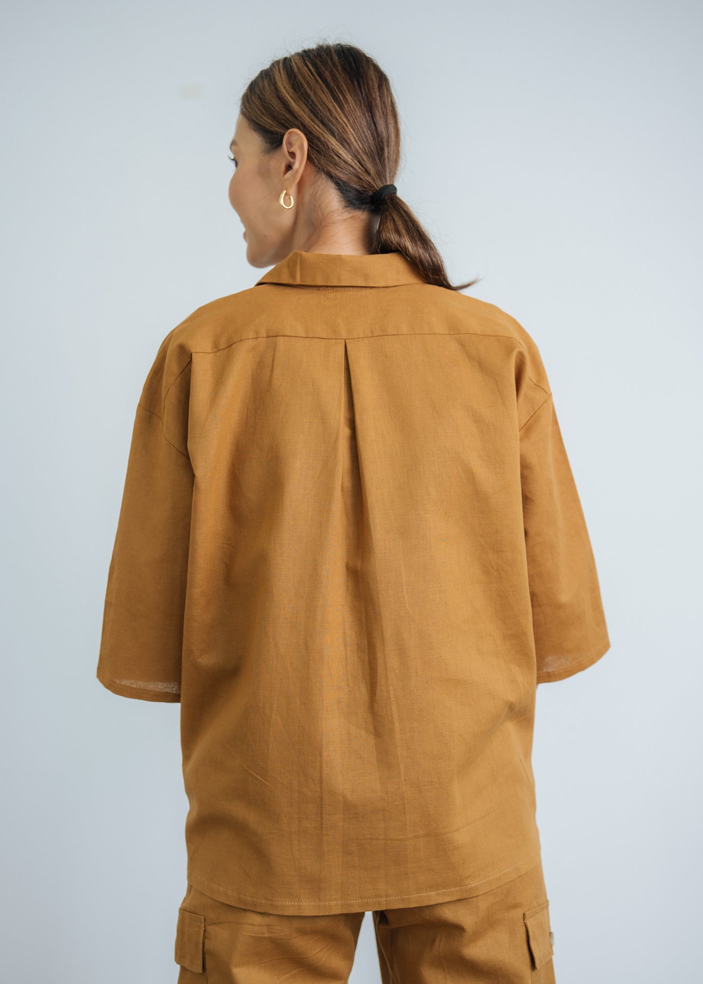 Go Getter Open Collar Shirt - Mustard