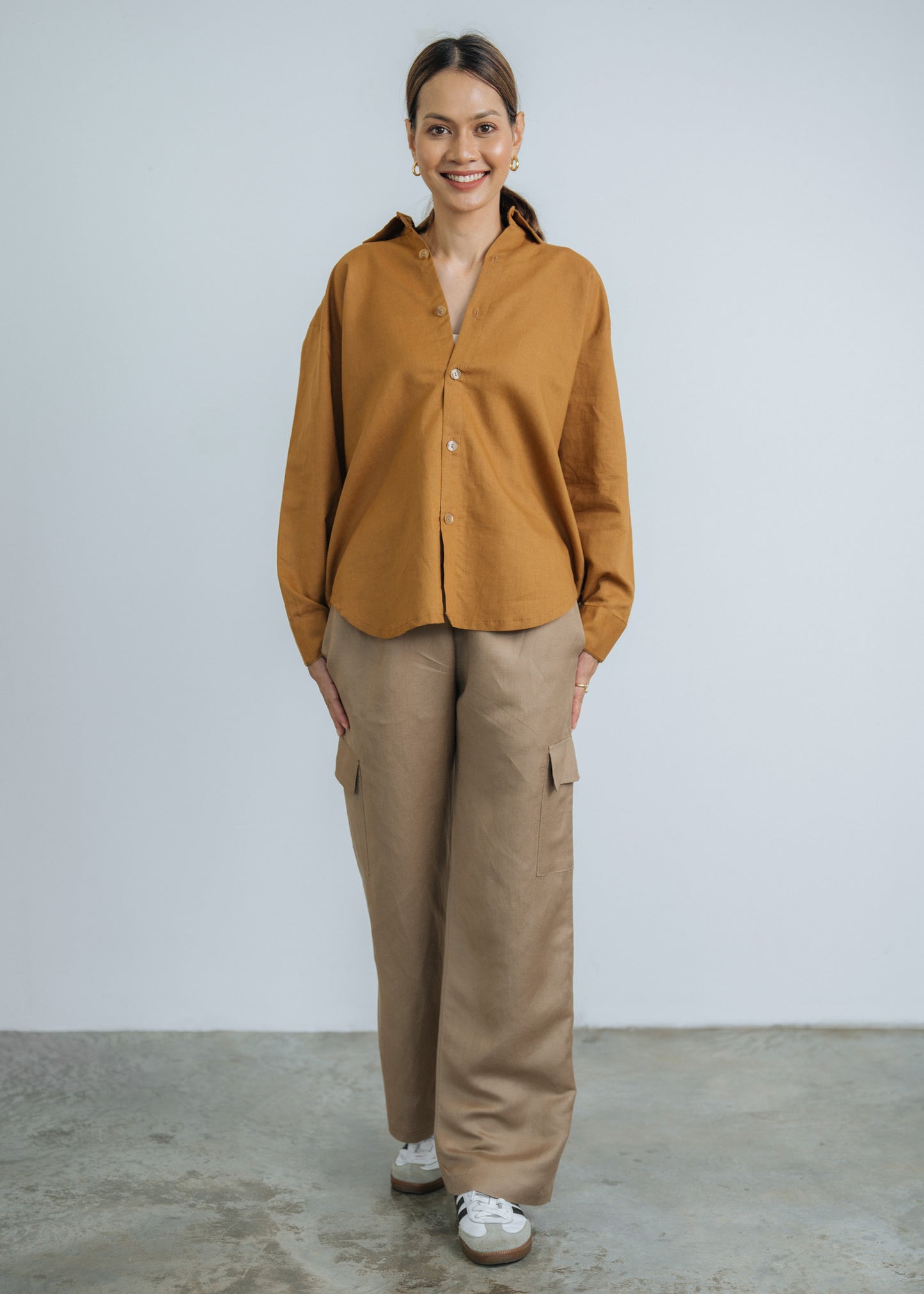 Go Getter Linen Shirt - Mustard