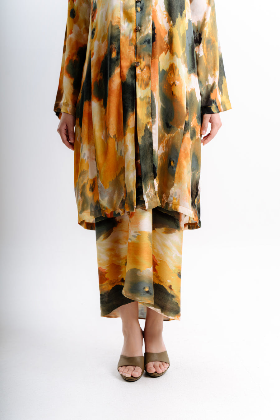 Lembayung Kebarung Set - Printed Lime Yellow