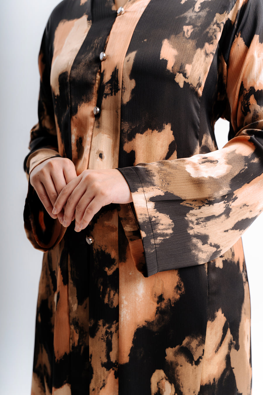 Lembayung Kebarung Set - Printed Umber Black