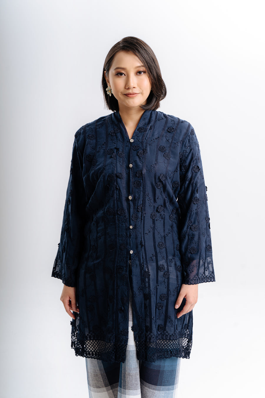 Lembayung Kebaya Labuh TOP - Blue